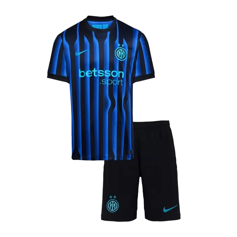 Kid's Inter Milan Home Soccer Jersey Kit(Jersey+Shorts) 2025/26 Top Koszulki Pilka Sklep
