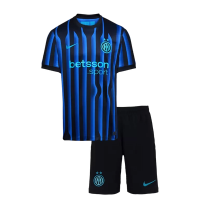 Kid's Inter Milan Home Soccer Jersey Kit(Jersey+Shorts) 2025/26 Top Koszulki Pilka Sklep