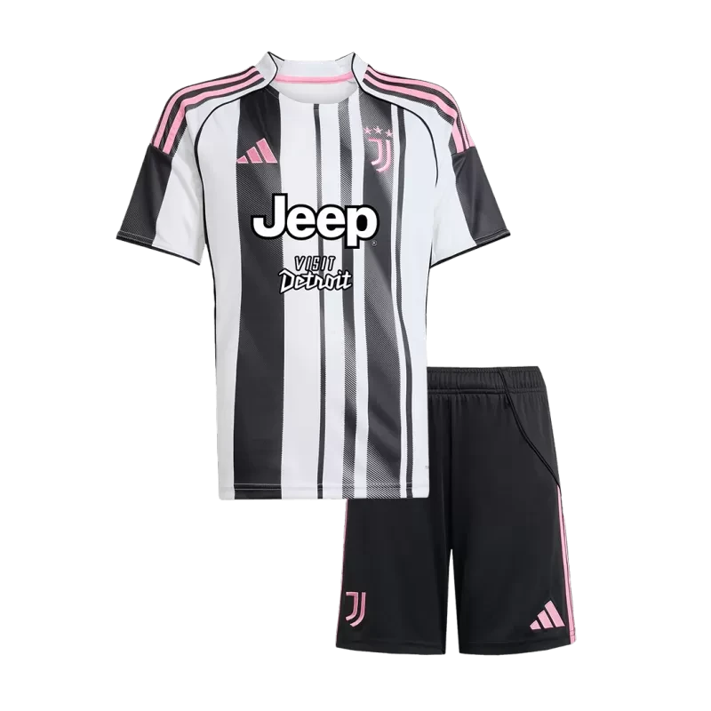 Kid's Juventus Home Soccer Jersey Kit(Jersey+Shorts) 2025/26 Top Koszulki Pilka Sklep
