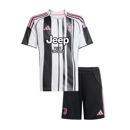 Kid's Juventus Home Soccer Jersey Kit(Jersey+Shorts) 2025/26 Top Koszulki Pilka Sklep