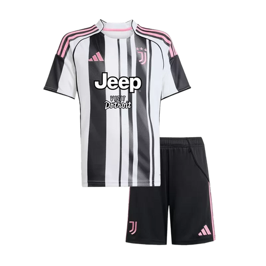 Kid's Juventus Home Soccer Jersey Kit(Jersey+Shorts) 2025/26 Top Koszulki Pilka Sklep