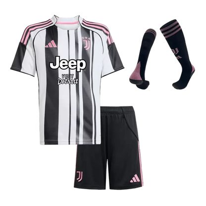 Kid's Juventus Home Soccer Jersey Kit(Jersey+Shorts+Socks) 2025/26 Top Koszulki Pilka Sklep
