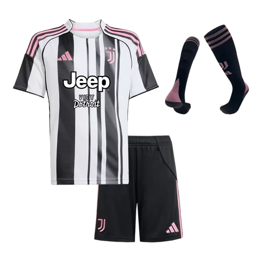 Kid's Juventus Home Soccer Jersey Kit(Jersey+Shorts+Socks) 2025/26 Top Koszulki Pilka Sklep