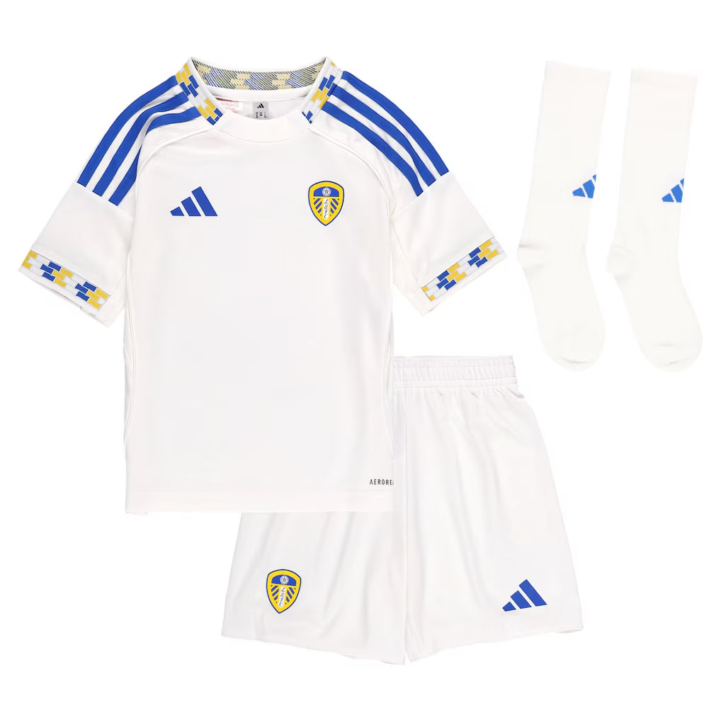 Kid's Leeds United Home Soccer Jersey Kit(Jersey+Shorts+Socks) 2025/26 Top Koszulki Pilka Sklep