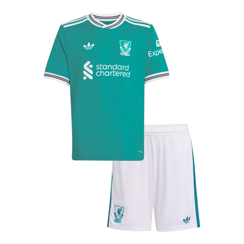 Kid's Liverpool Third Away Soccer Jersey 2025/26 (Jersey+Shorts) Top Koszulki Pilka Sklep