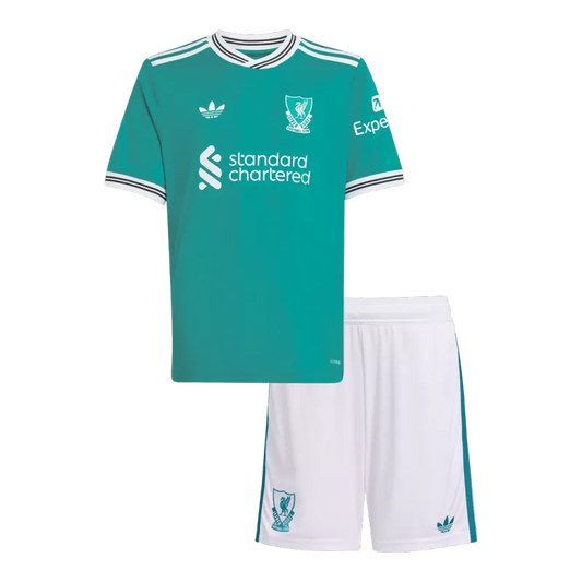 Kid's Liverpool Third Away Soccer Jersey 2025/26 (Jersey+Shorts) Top Koszulki Pilka Sklep