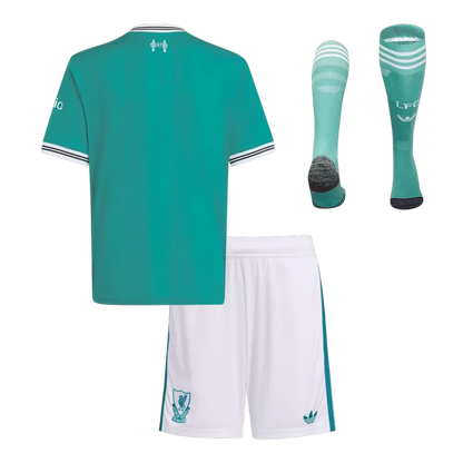 Kid's Liverpool Third Away Soccer Jersey 2025/26 (Jersey+Shorts+Socks) Top Koszulki Pilka Sklep