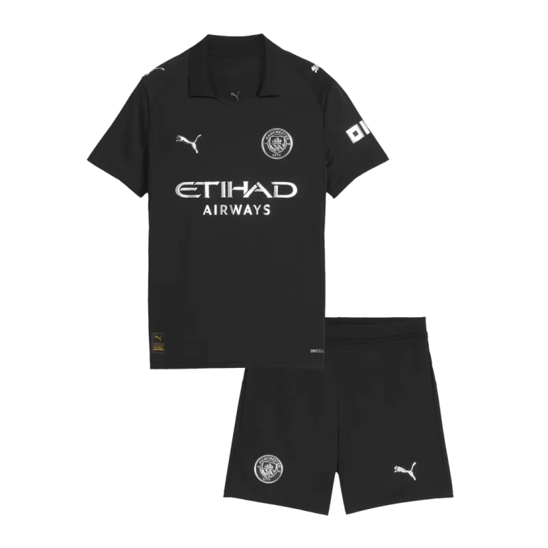 Kid's Manchester City Away Soccer Jersey Kit(Jersey+Shorts) 2025/26 Go Game Wear