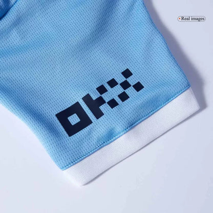 Kid's Manchester City Home Soccer Jersey Kit(Jersey+Shorts) 2025/26 Top Koszulki Pilka Sklep