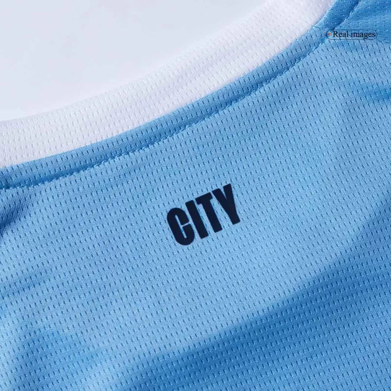 Kid's Manchester City Home Soccer Jersey Kit(Jersey+Shorts) 2025/26 Top Koszulki Pilka Sklep