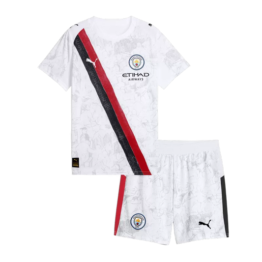 Kid's Manchester City KidSuper Soccer Jersey Kit(Jersey+Shorts) 2025/26 Top Koszulki Pilka Sklep