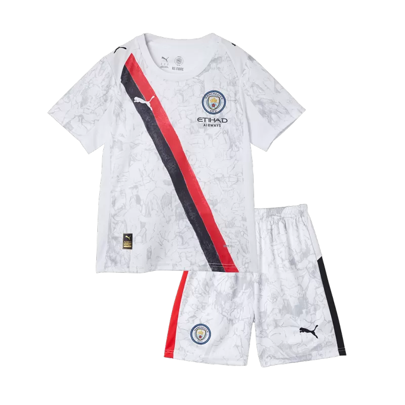 Kid's Manchester City KidSuper Soccer Jersey Kit(Jersey+Shorts) 2025/26 Top Koszulki Pilka Sklep