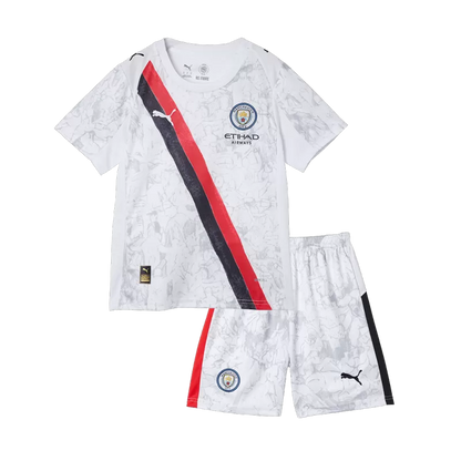 Kid's Manchester City KidSuper Soccer Jersey Kit(Jersey+Shorts) 2025/26 Top Koszulki Pilka Sklep
