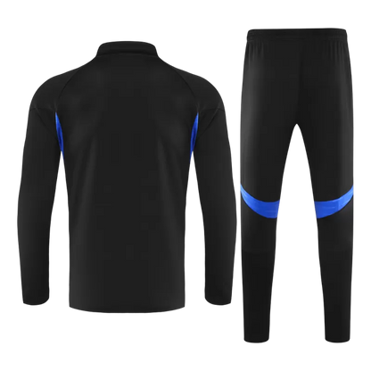 Zestaw Treningowy Dziecięcy Manchester United 1/4 Zip (Kurtka + Spodnie) 2025/26 – Czarny Top Koszulki Pilka Sklep