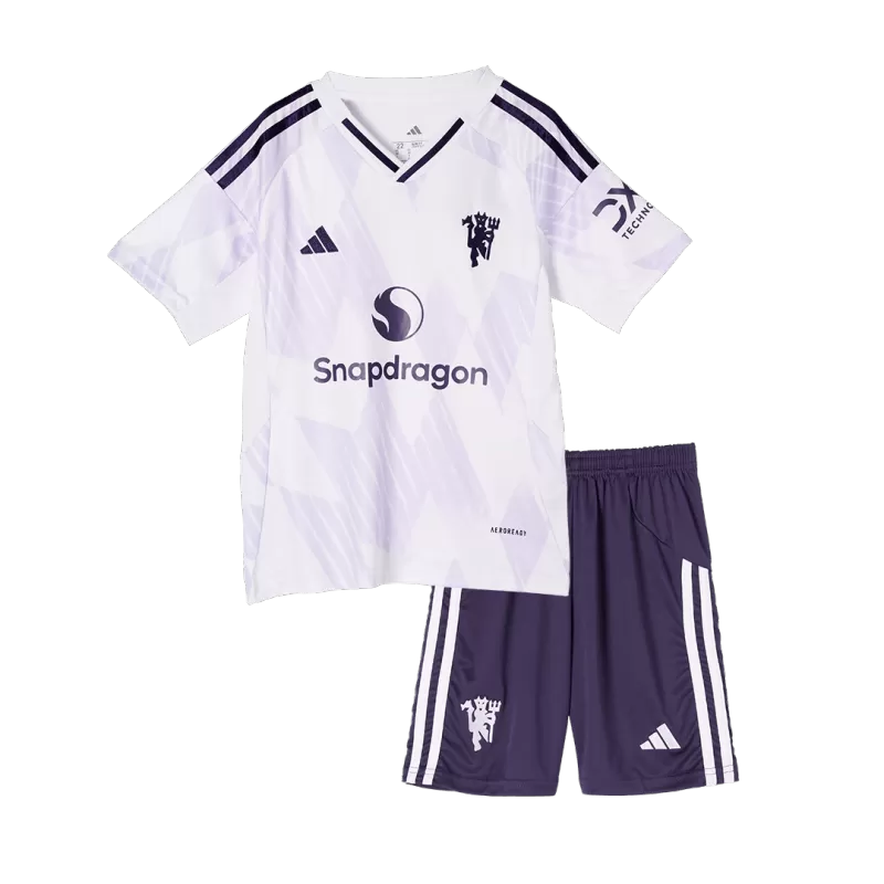 Kid's Manchester United Away Soccer Jersey Kit(Jersey+Shorts) 2025/26 Top Koszulki Pilka Sklep