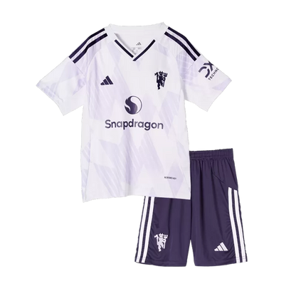 Kid's Manchester United Away Soccer Jersey Kit(Jersey+Shorts) 2025/26 Top Koszulki Pilka Sklep