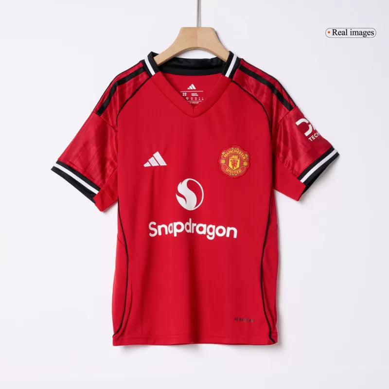 Kid's Manchester United Home Soccer Jersey Kit(Jersey+Shorts) 2025/26 Top Koszulki Pilka Sklep