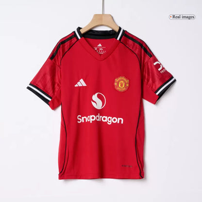 Kid's Manchester United Home Soccer Jersey Kit(Jersey+Shorts) 2025/26 Top Koszulki Pilka Sklep