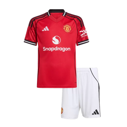 Kid's Manchester United Home Soccer Jersey Kit(Jersey+Shorts) 2025/26 Top Koszulki Pilka Sklep