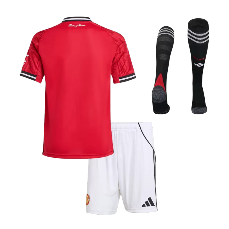 Kid's Manchester United Home Soccer Jersey Kit(Jersey+Shorts+Socks) 2025/26 Top Koszulki Pilka Sklep