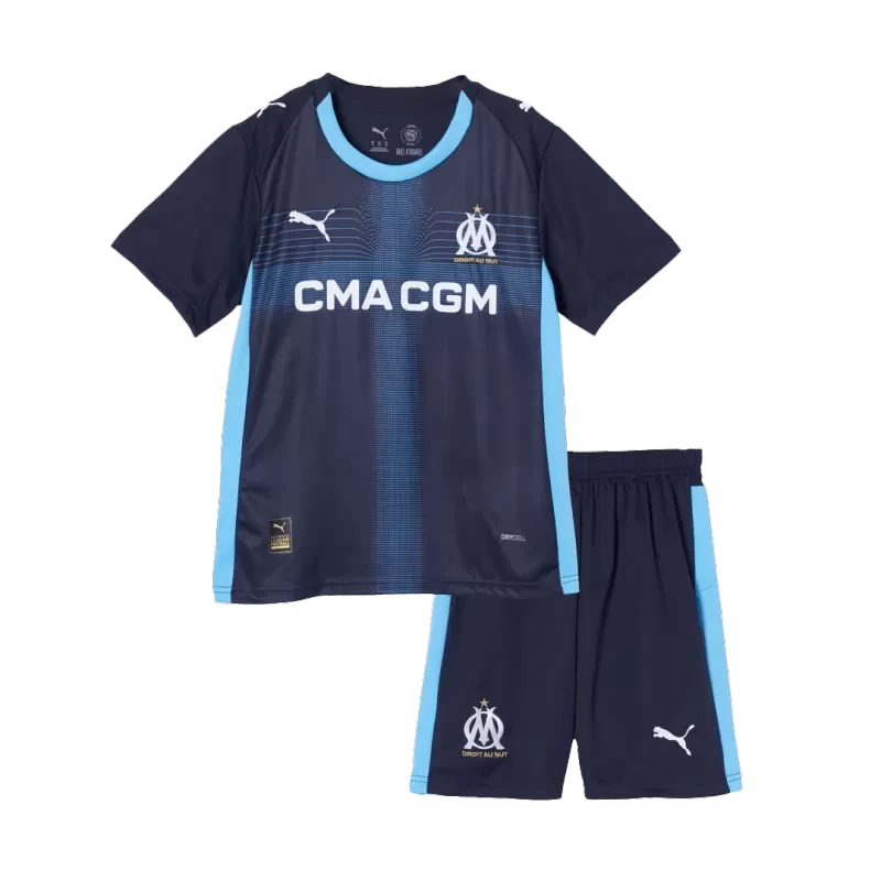 Kid's Marseille Away Soccer Jerseys Kit (Jersey+Shorts) 2025/26 Top Koszulki Pilka Sklep