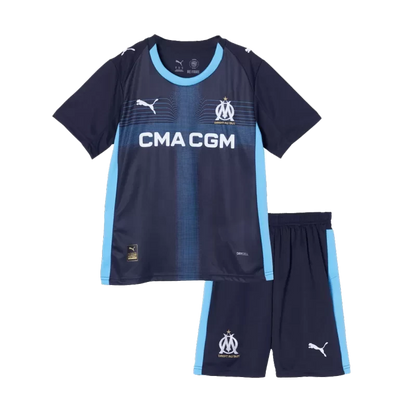 Kid's Marseille Away Soccer Jerseys Kit (Jersey+Shorts) 2025/26 Top Koszulki Pilka Sklep