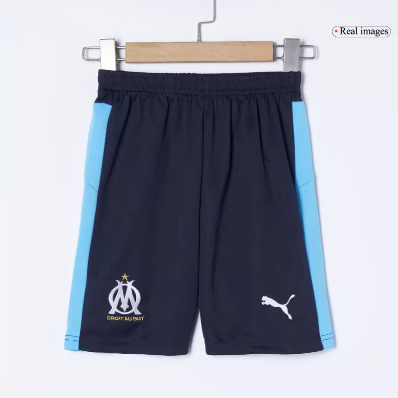 Kid's Marseille Away Soccer Jerseys Kit (Jersey+Shorts) 2025/26 Top Koszulki Pilka Sklep