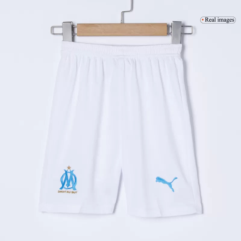 Kid's Marseille Home Soccer Jerseys Kit (Jersey+Shorts) 2025/26 Top Koszulki Pilka Sklep