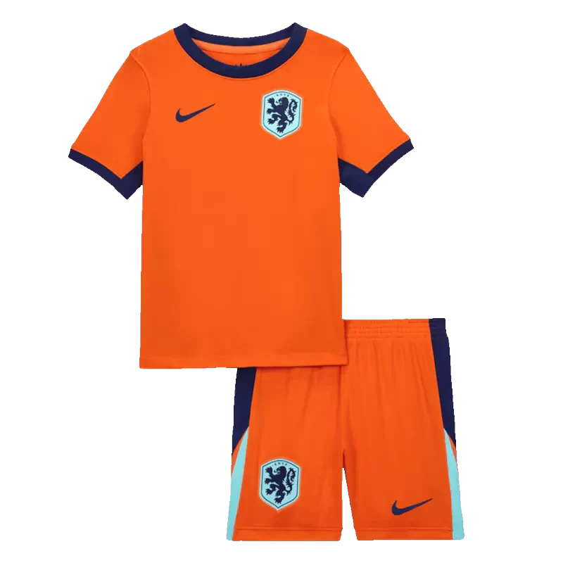 Kid's Netherlands Home Soccer Jersey Kit(Jersey+Shorts) 2024 topsoccerjerseys.com