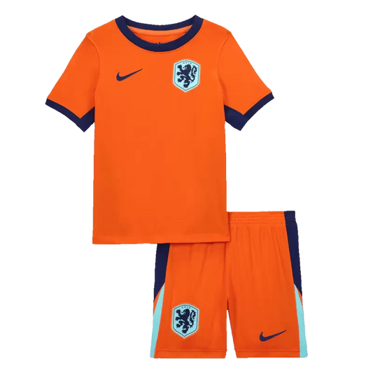 Kid's Netherlands Home Soccer Jersey Kit(Jersey+Shorts) 2024 topsoccerjerseys.com