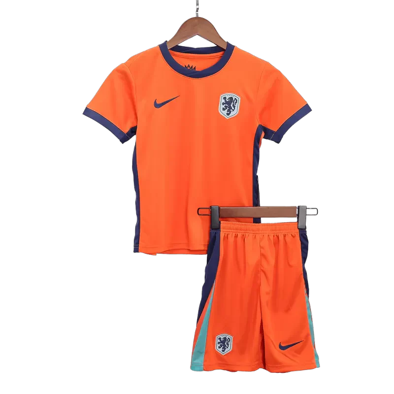 Kid's Netherlands Home Soccer Jersey Kit(Jersey+Shorts) 2024 topsoccerjerseys.com