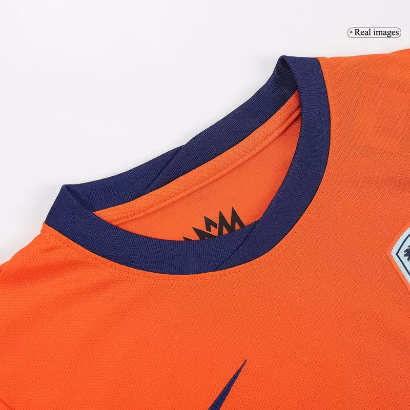 Kid's Netherlands Home Soccer Jersey Kit(Jersey+Shorts) 2024 topsoccerjerseys.com