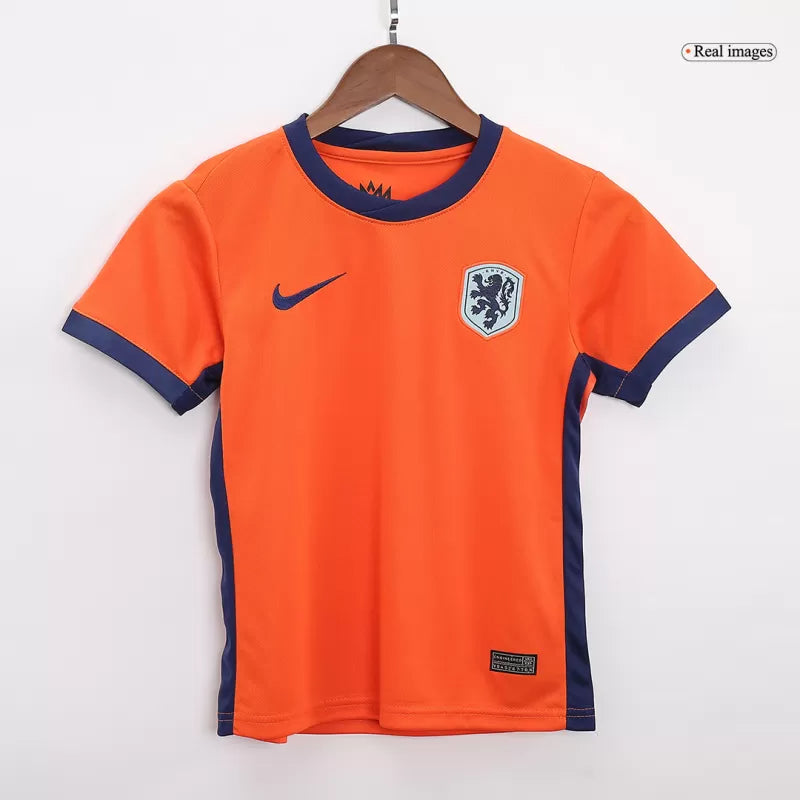 Kid's Netherlands Home Soccer Jersey Kit(Jersey+Shorts) 2024 topsoccerjerseys.com