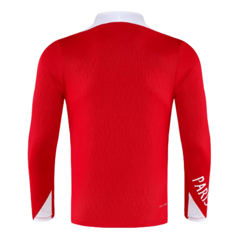 Kid's PSG 1/4 Zip Training Kit (Jacket+Pants) 2025/26 - Red Top Koszulki Pilka Sklep