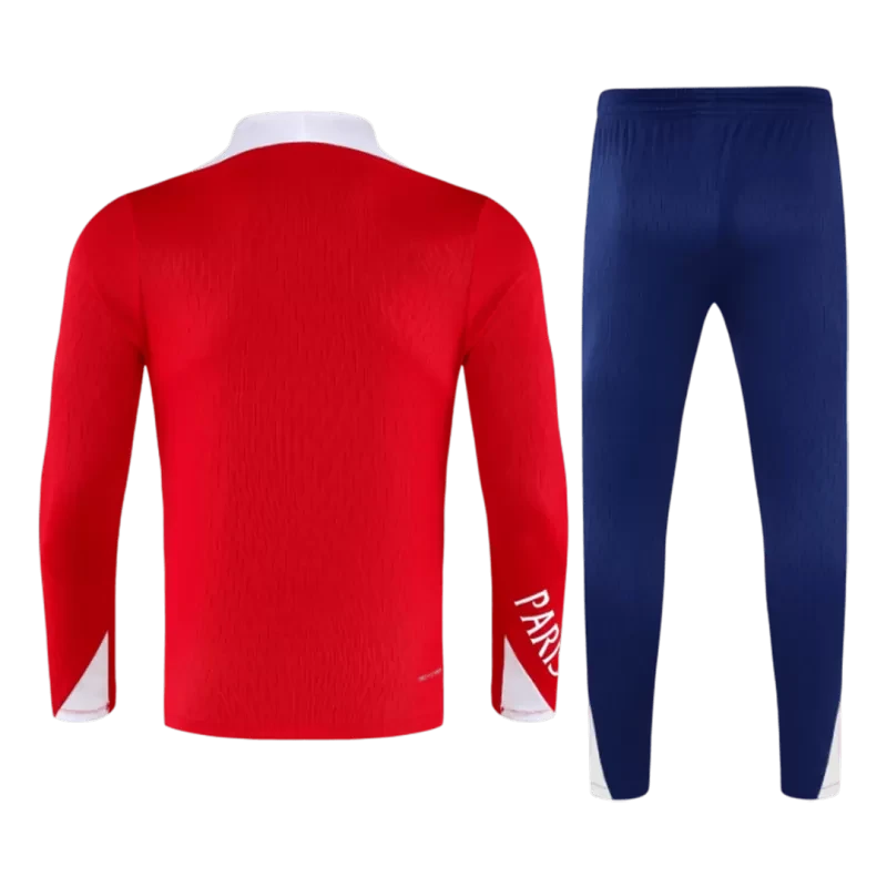 Kid's PSG 1/4 Zip Training Kit (Jacket+Pants) 2025/26 - Red Top Koszulki Pilka Sklep