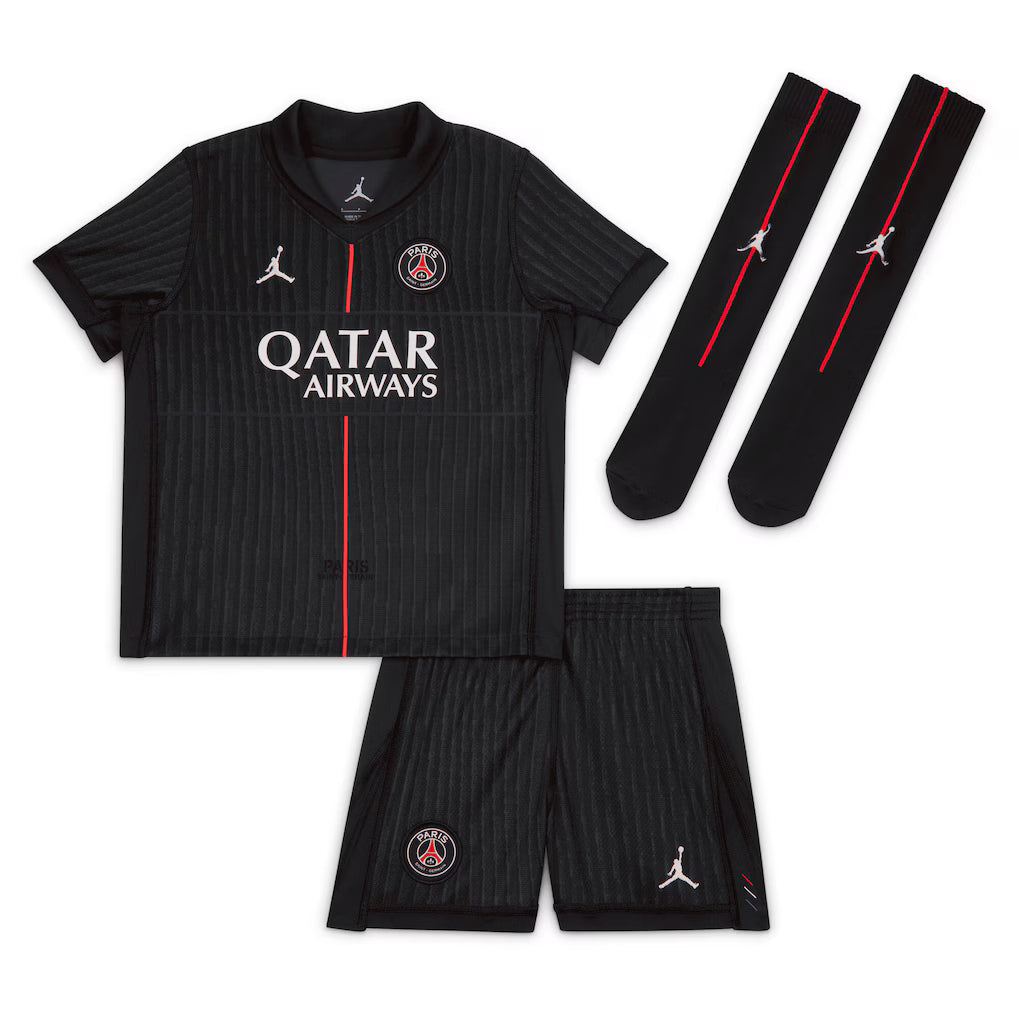 Kid's PSG Fourth Away Soccer Jersey Kit(Jersey+Shorts+Socks) 2025/26 Top Koszulki Pilka Sklep