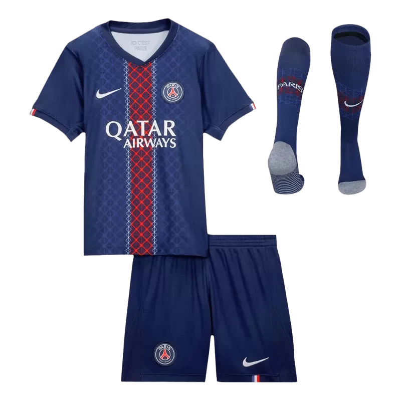 Kid's PSG Home Soccer Jersey Kit(Jersey+Shorts+Socks) 2025/26 Top Koszulki Pilka Sklep