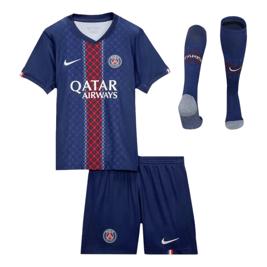 Kid's PSG Home Soccer Jersey Kit(Jersey+Shorts+Socks) 2025/26