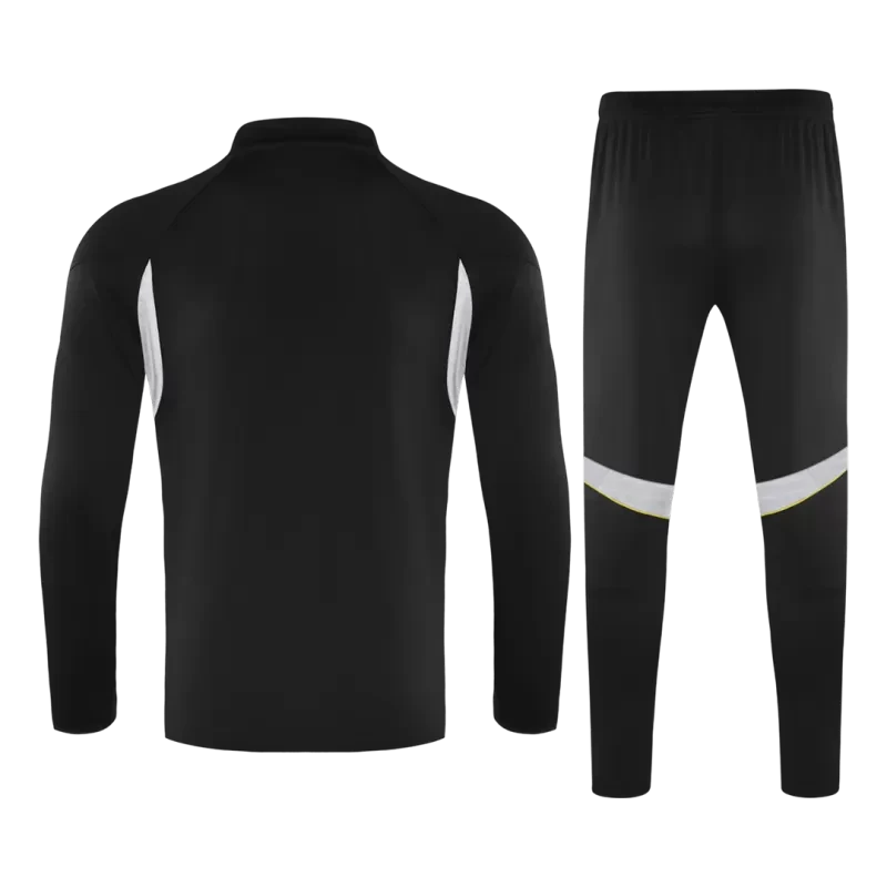 Kid's Real Madrid 1/4 Zip Training Kit (Jacket+Pants) 2025/26 - Black Top Koszulki Pilka Sklep