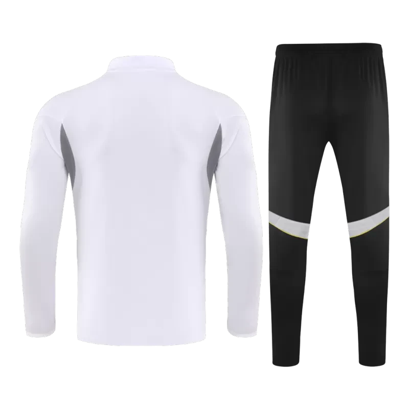 Kid's Real Madrid 1/4 Zip Training Kit (Jacket+Pants) 2025/26 - White Top Koszulki Pilka Sklep