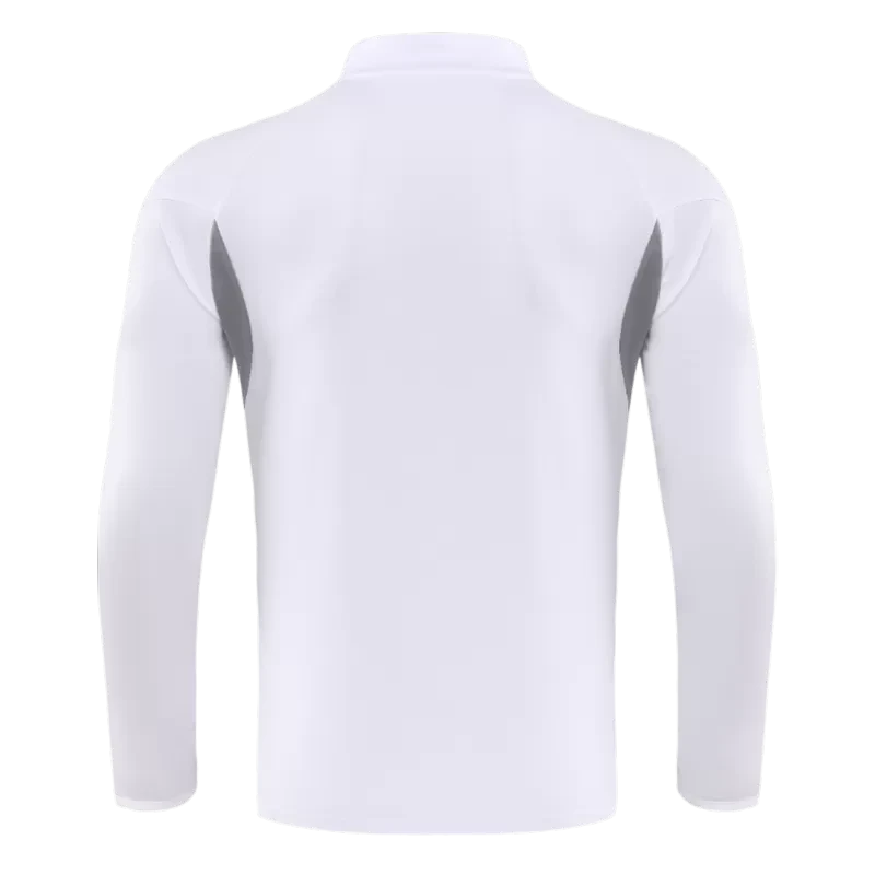 Kid's Real Madrid 1/4 Zip Training Kit (Jacket+Pants) 2025/26 - White Top Koszulki Pilka Sklep
