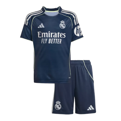Kid's Real Madrid Away Soccer Jersey Kit(Jersey+Shorts) 2025/26 Top Koszulki Pilka Sklep