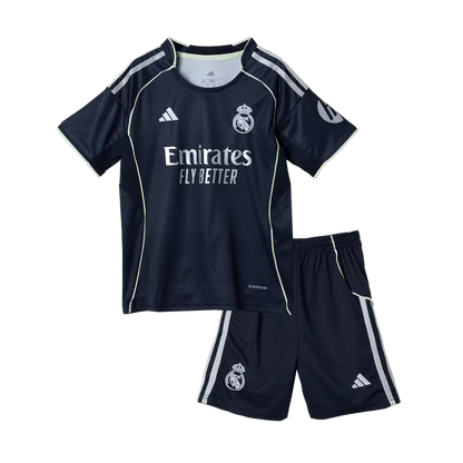 Kid's Real Madrid Away Soccer Jersey Kit(Jersey+Shorts) 2025/26 Top Koszulki Pilka Sklep