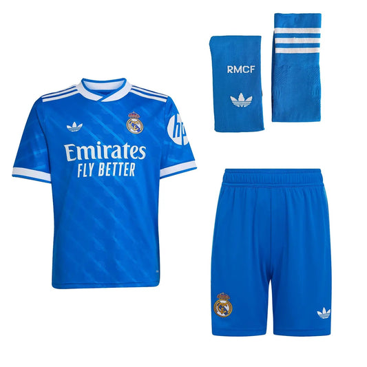 Kid's Real Madrid Third Away Soccer Jersey Kit(Jersey+Shorts+Socks) 2025/26 Top Koszulki Pilka Sklep