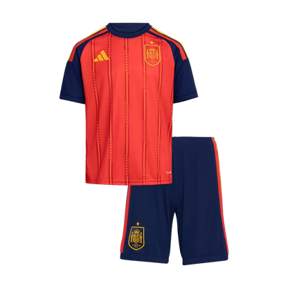 Kid's Spain Home Soccer Jersey Kit(Jersey+Shorts) 2026 Top Koszulki Pilka Sklep