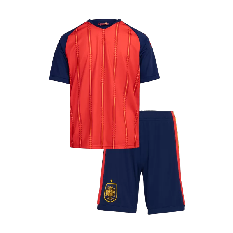 Kid's Spain Home Soccer Jersey Kit(Jersey+Shorts) 2026 Top Koszulki Pilka Sklep
