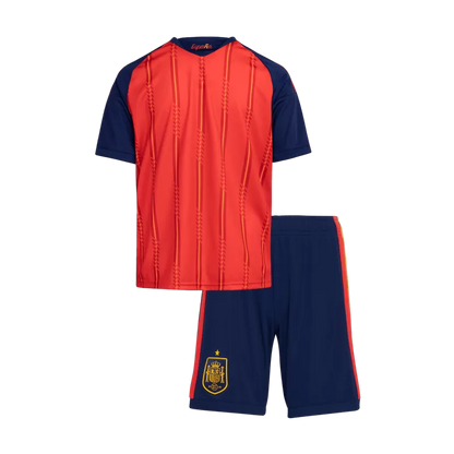 Kid's Spain Home Soccer Jersey Kit(Jersey+Shorts) 2026 Top Koszulki Pilka Sklep