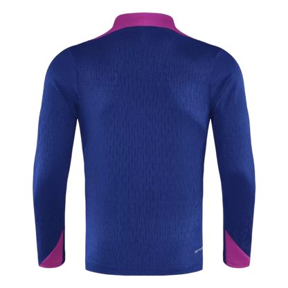 Kids Barcelona 1/4 Zip Training Kit (Jacket + Pants) 2025/26 - Navy Top Koszulki Pilka Sklep