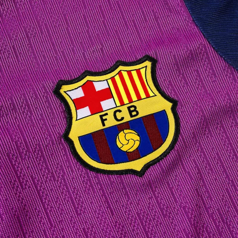 Kids Barcelona 1/4 Zip Training Kit (Jacket + Pants) 2025/26 - Purple Top Koszulki Pilka Sklep