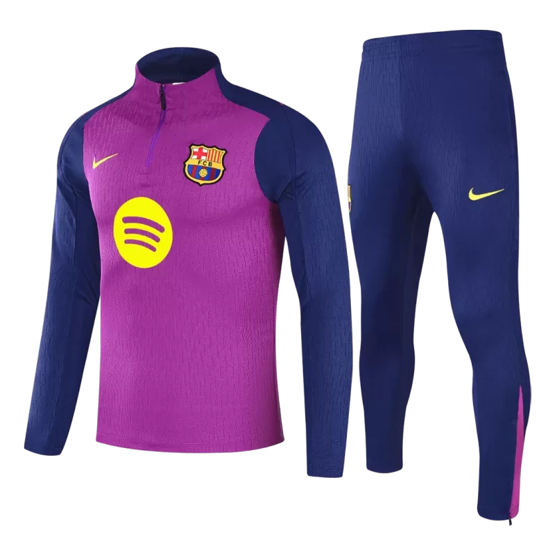 Kids Barcelona 1/4 Zip Training Kit (Jacket + Pants) 2025/26 - Purple Top Koszulki Pilka Sklep